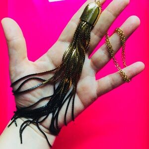 CC Skye Chain Tassel Ombré Necklace